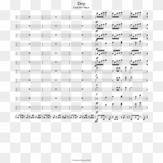 Cardi B Ft Migos Sheet Music For Clarinet, Piccolo, - Cardi B Be Careful Piano Notes, HD Png Download