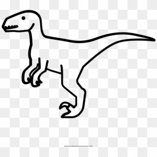 Raptor Coloring Page - Velociraptor Drawing Cute, HD Png Download