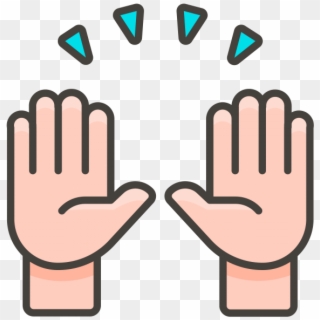 Raising Hands Emoji - Hand, HD Png Download
