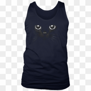 Black Cat Face Graphic T-shirt Christmas Gift For Cat - Black Cat, HD Png Download