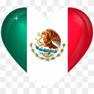 Free Png Download Mex Large Heart Flag Clipart Png - Transparent Mexico Flag Heart, Png Download
