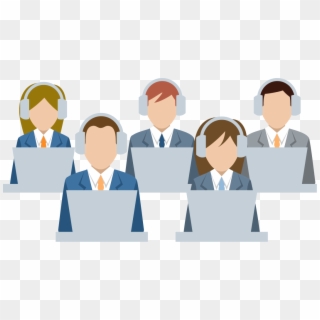 Business Png Transparent Free Images - People Working On Computer Cartoon, Png Download