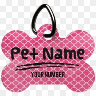 Personalized Pink Moroccan Dog Bone Pet Tag - São Paulo Zoo, HD Png Download