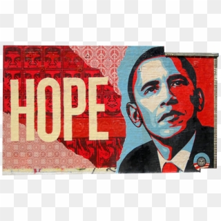 Obey , Hope (obama Mural), - Obama Hope Street Art, HD Png Download