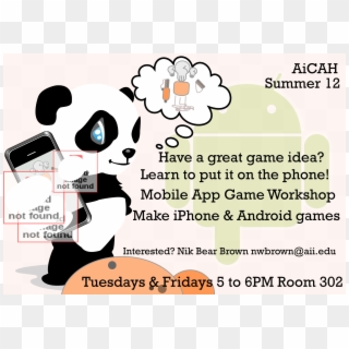 Mobile App Game Progamming Workshop Summer 2 12 Poster - Panda Banner, HD Png Download