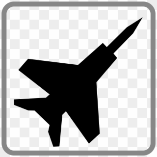 Clip Art Stock File Fighter Icon Svg Wikimedia Commons - Fighter Jet Black And White, HD Png Download