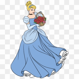 Cinderella Glass Slipper Coloring Page - Disney Cinderella Flower Gown, HD Png Download