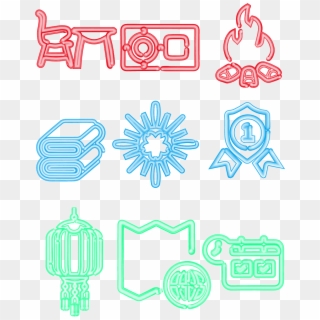 Neon Special Effects Color Icon Design Ai Vector Png, Transparent Png