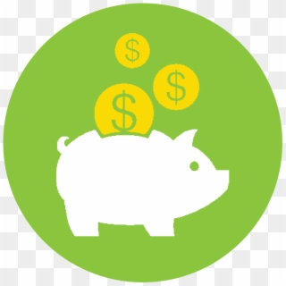 Heat Pumps Save Money On Energy - Icon Piggy Bank Circle, HD Png Download
