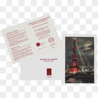 Certificado De Autenticidad Del Diamante De Luz - Diamond Light Eiffel, HD Png Download