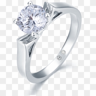 Stylish Filigree 4 Prong Classic Solitaire Engagement - Pre-engagement Ring, HD Png Download