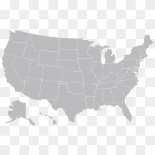 Map Image - United States Grey Map, HD Png Download