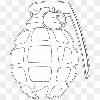 Drawn Grenade Hand Grenade - Clipart Black And White Grenade, HD Png Download