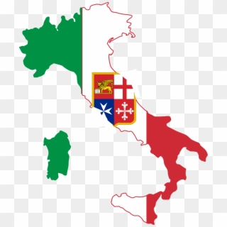 Italy Flag Map - Italy Flag Clip Art, HD Png Download