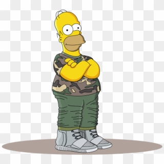 Homer Drawing Popular Cartoon - Homer Simpson Adidas, HD Png Download