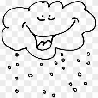 Png Weather Black And White Transparent Weather Black - Rainy To Draw And To Colour In Cartoon, Png Download