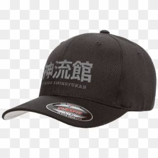 Black Cap With Grey Text - Flex Fit Hat Black, HD Png Download