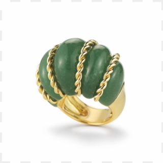 Seaman Schepps Shrimp Ring Green Aventurine - Engagement Ring, HD Png Download
