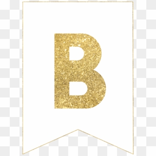Free Printable Alphabet Banner Mint Gold Letters - Gold Glitter, HD Png Download