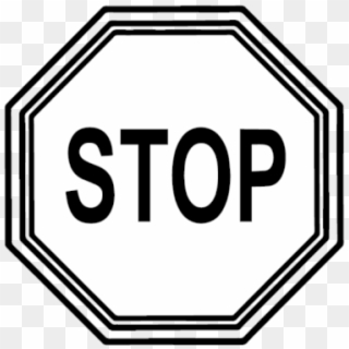Jpg Download Free Sign Images Download - Stop Sign Black And White Png, Transparent Png