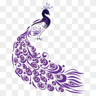 Purple Peacock Clipart, HD Png Download