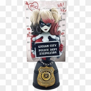 Harley Quinn Red & Black Mugshot - Dc Harley Quinn Mugshot Bust, HD Png Download