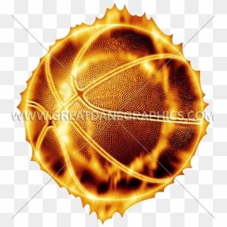 Basketball Fire - Basketball, HD Png Download