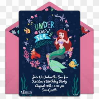 Under The Sea Online Invitation - Mermaid, HD Png Download