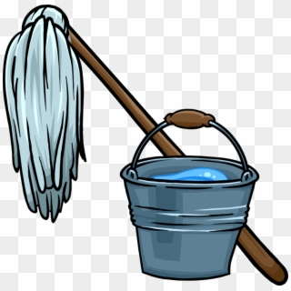 Mop And Bucket - Mop And Bucket Clipart, HD Png Download