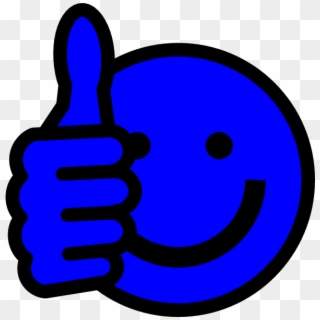 Png Transparent Download Blue Up At Clker Com Vector - Blue Smiley Face Thumbs Up, Png Download
