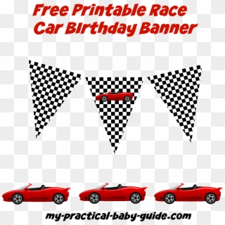 Free Racing Flag, Download Free Clip Art, Free Clip - Cars Banner Birthday Party, HD Png Download