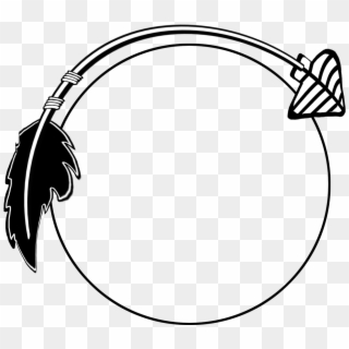 Drawn Pen Arrow Png - Tribal Circle Arrow Png, Transparent Png