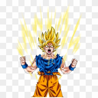 goku powering up super saiyan