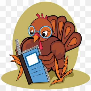 Happy Thanksgiving - Turkey Reading A Book, HD Png Download
