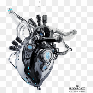 Futuristic Robotic Replacement Organ Black, Black Heart - Robotic Heart, HD Png Download