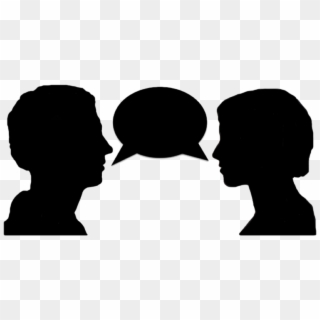 800 X 395 2 - Silhouette Of People Talking, HD Png Download