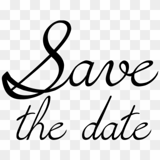 Date Png Black And White - White Save The Date Png, Transparent Png