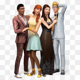 The Brunette Girl Second In From The Left, I Swear - Sims 4 Luxury Party Stuff Render, HD Png Download