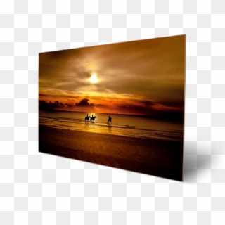Beach & People With Sunset - Caballos En La Playa Atardecer, HD Png Download