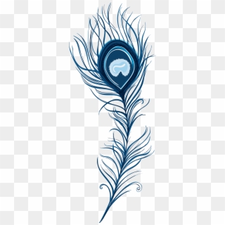 Peacock Feather Clipart Pic - Blue Peacock Feather Png, Transparent Png