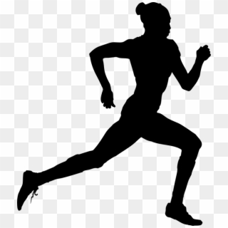 Runner, Run, Running, Woman Runner, Athlete, Sport - Silhouette Track & Field Clipart, HD Png Download