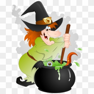 Cute Witch Clipart 32 Cartoon - Witch Halloween Clip Art, HD Png Download