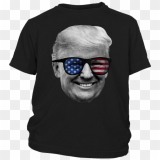 Patriotic Donald Trump American Flag 4th Of July T-shirt - Shirt, HD Png Download